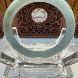 Certified Real Jade Bangle (Jadeite) #5001855, size 55mm