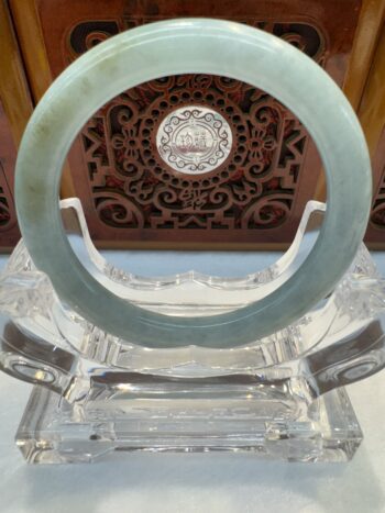Certified Real Jade Bangle (Jadeite) #5001855, size 55mm
