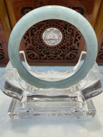 Certified Real Jade Bangle (Jadeite) #5001855, size 55mm - Image 4