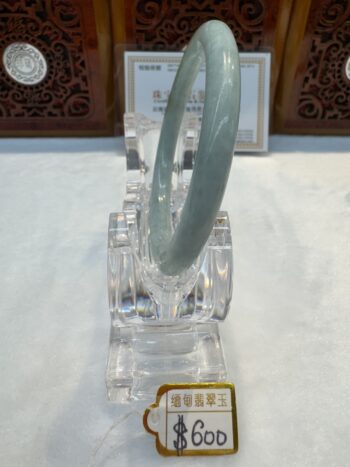 Certified Real Jade Bangle (Jadeite) #5001855, size 55mm - Image 6