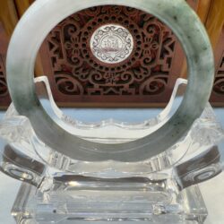 Certified Real Jade Bangle (Jadeite) #4000707 size 55mm