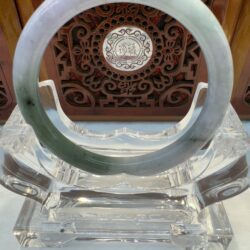 Certified Real Jade Bangle (Jadeite) #4001330 size 55mm