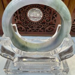Certified Real Jade Bangle (Jadeite) #5002223 size 55mm