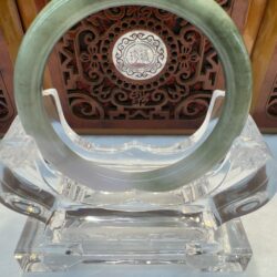 Certified Real Jade Bangle (Jadeite) #4000283 size 55mm