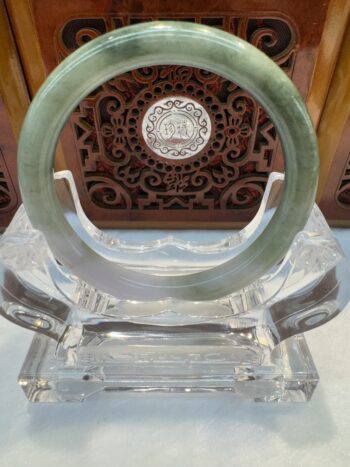 Certified Real Jade Bangle (Jadeite) #4000283 size 55mm