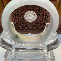 Certified Real Jade Bangle (Jadeite) #5002222 size 55mm