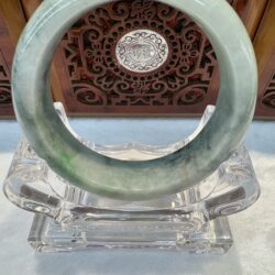 Certified Real Jade Bangle (Jadeite) #5002171 size 55mm