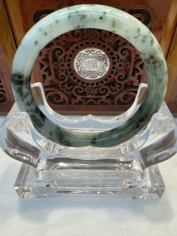 Certified Real Jade Bangle (Jadeite) #4001508 size 56mm - Image 6