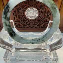 Certified Real Jade Bangle (Jadeite) #4001508 size 56mm