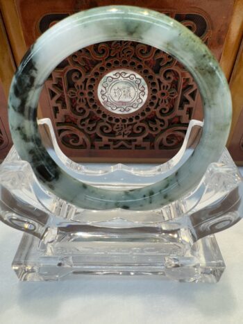 Certified Real Jade Bangle (Jadeite) #4001508 size 56mm