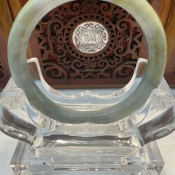 Certified Real Jade Bangle (Jadeite) #4000407 size 56mm