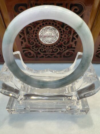 Certified Real Jade Bangle (Jadeite) #5002070 size 56mm - Image 3