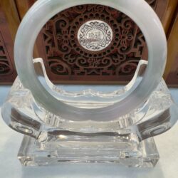 Certified Real Jade Bangle (Jadeite) #5001884 size 56mm