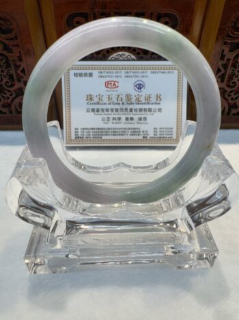 Certified Real Jade Bangle (Jadeite) #5001884 size 56mm - Image 6