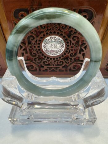 Certified Real Jade Bangle (Jadeite) #4001498 size 56mm