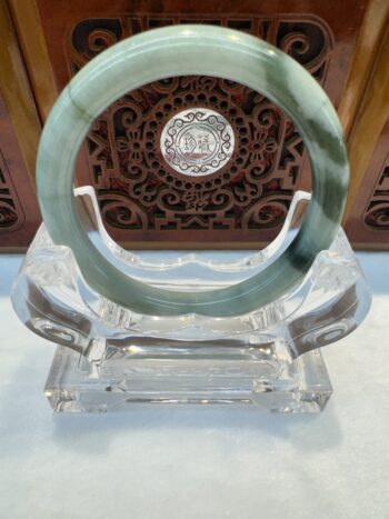 Certified Real Jade Bangle (Jadeite) #4001498 size 56mm - Image 4