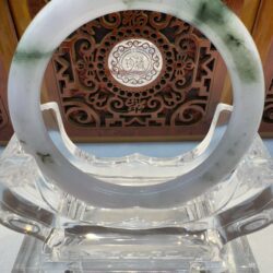 Certified Real Jade Bangle (Jadeite) #4001407 size 56mm