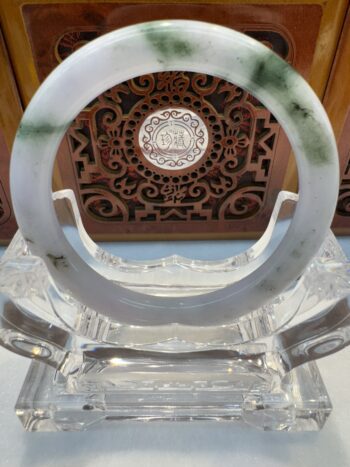 Certified Real Jade Bangle (Jadeite) #4001407 size 56mm