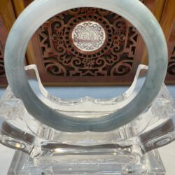 Certified Real Jade Bangle (Jadeite) #4001504 size 56mm