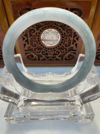 Certified Real Jade Bangle (Jadeite) #4001504 size 56mm