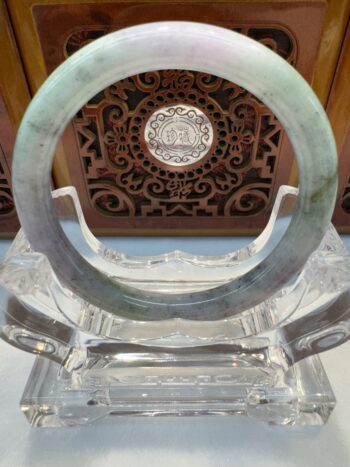 Certified Real Jade Bangle (Jadeite) #5002905 size 56mm - Image 3