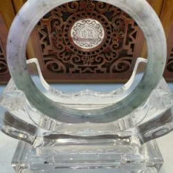 Certified Real Jade Bangle (Jadeite) #5002905 size 56mm