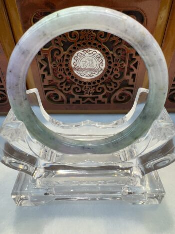 Certified Real Jade Bangle (Jadeite) #5002905 size 56mm