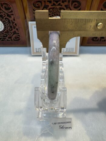 Certified Real Jade Bangle (Jadeite) #5002905 size 56mm - Image 7