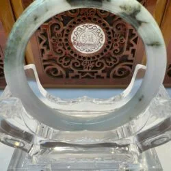 Certified Real Jade Bangle (Jadeite) #5002116 size 56mm