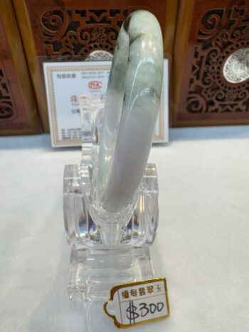 Certified Real Jade Bangle (Jadeite) #5002116 size 56mm - Image 7