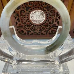 Certified Real Jade Bangle (Jadeite) #5003009 size 56mm