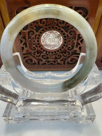 Certified Real Jade Bangle (Jadeite) #5003009 size 56mm