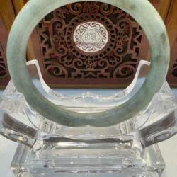 Certified Real Jade Bangle (Jadeite) #500210 size 56mm