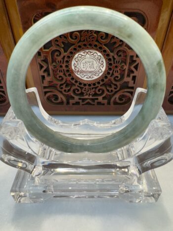 Certified Real Jade Bangle (Jadeite) #500210 size 56mm