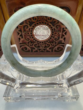 Certified Real Jade Bangle (Jadeite) #500210 size 56mm - Image 3