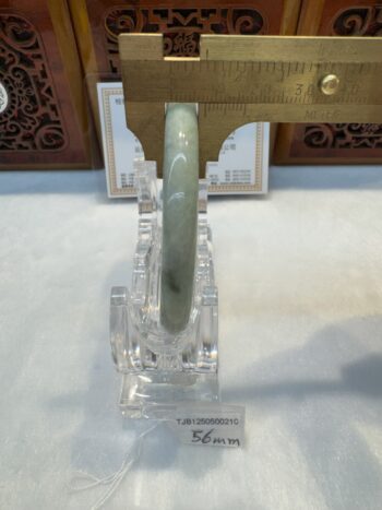 Certified Real Jade Bangle (Jadeite) #500210 size 56mm - Image 6