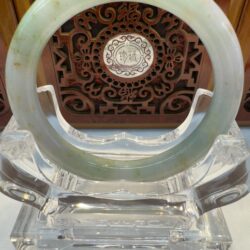 Certified Real Jade Bangle (Jadeite) #5001952 size 56mm