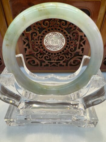 Certified Real Jade Bangle (Jadeite) #5001952 size 56mm