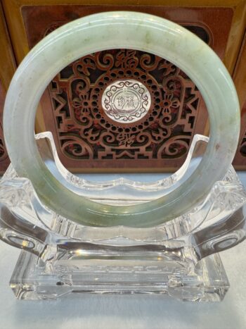 Certified Real Jade Bangle (Jadeite) #5001952 size 56mm - Image 4