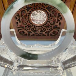 Certified Real Jade Bangle (Jadeite) #4000450 size 56mm
