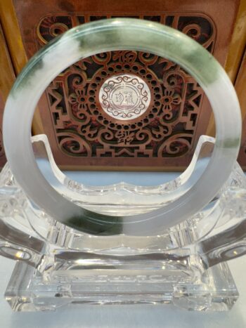 Certified Real Jade Bangle (Jadeite) #4000450 size 56mm