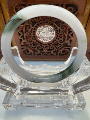 Certified Real Jade Bangle (Jadeite) #4000450 size 56mm - Image 3