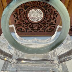 Certified Real Jade Bangle (Jadeite) #4000148 size 57mm