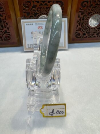 Certified Real Jade Bangle (Jadeite) #4000346 size 57mm - Image 7