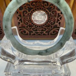 Certified Real Jade Bangle (Jadeite) #4001564 size 57mm