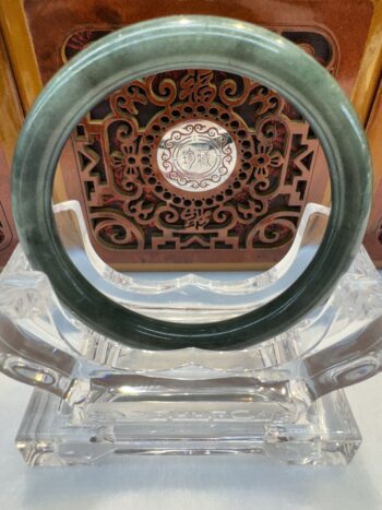 Certified Real Jade Bangle (Jadeite) #4000397 size 57mm - Image 4