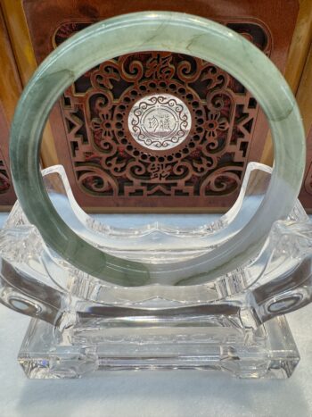 Certified Real Jade Bangle (Jadeite) #4000699 size 58mm - Image 3