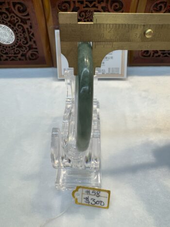 Certified Real Jade Bangle (Jadeite) #4000699 size 58mm - Image 7