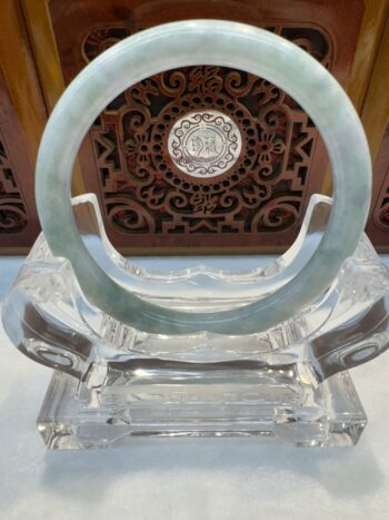 Certified Real Jade Bangle (Jadeite) #4000411 size 58mm