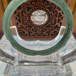 Certified Real Jade Bangle (Jadeite) #4001290 size 58mm